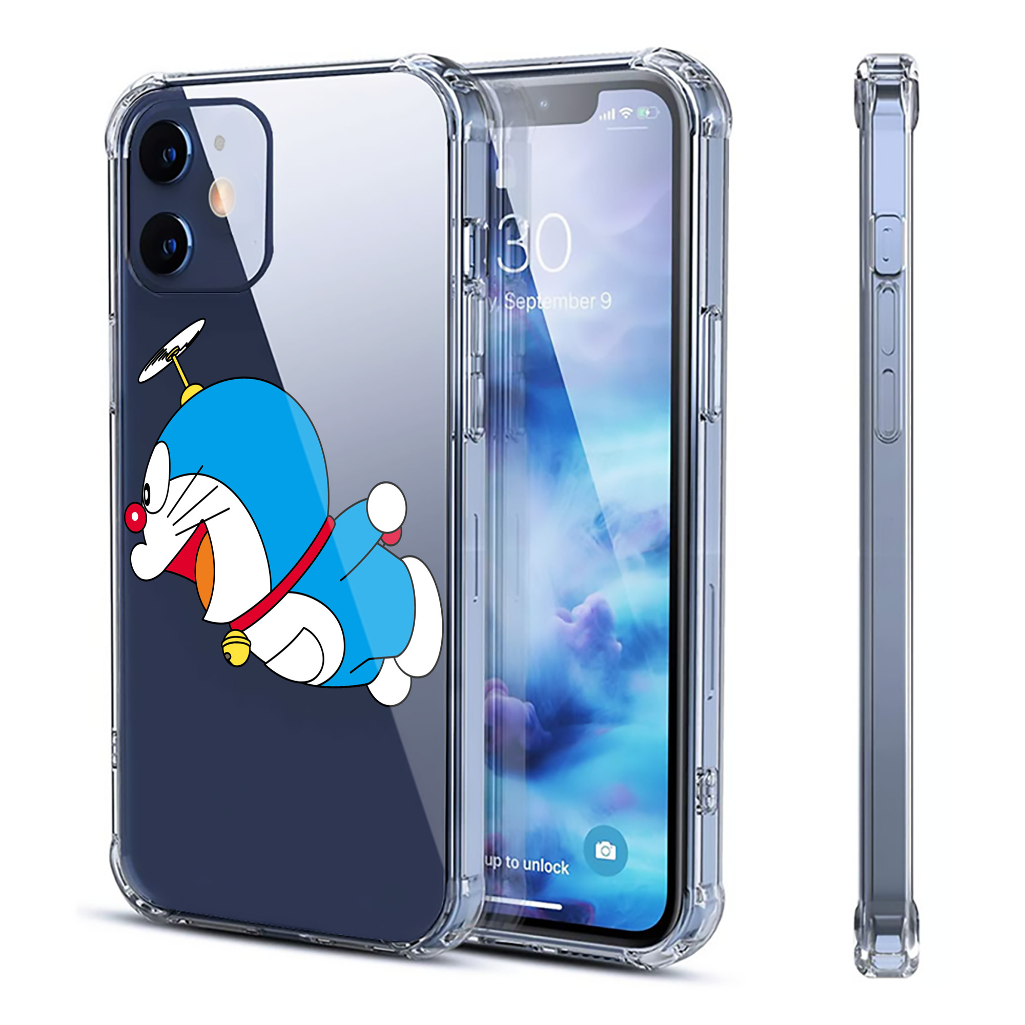 （画像用） ドラえもん Doraemon 【iPhone 12シリーズ対応】透明スマホケース（クリアソフトケース）